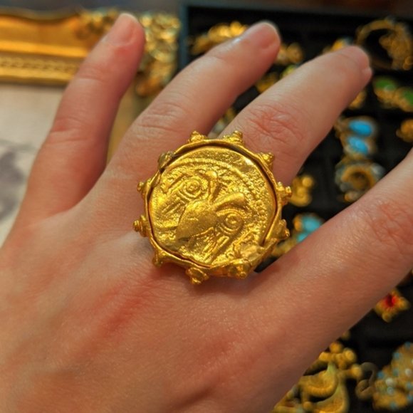 CARIA Handmade Ancient Coin Rings - Picture 4 of 9